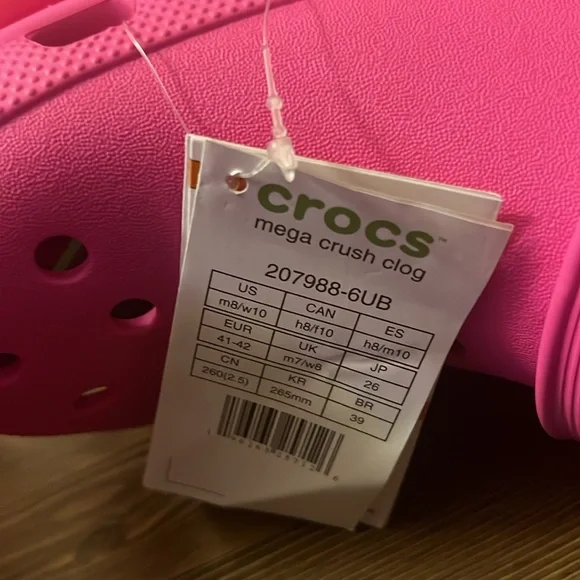 CROCS Pink Water Shoes with Ventilation and Heel Strap - Picture 4 of 5